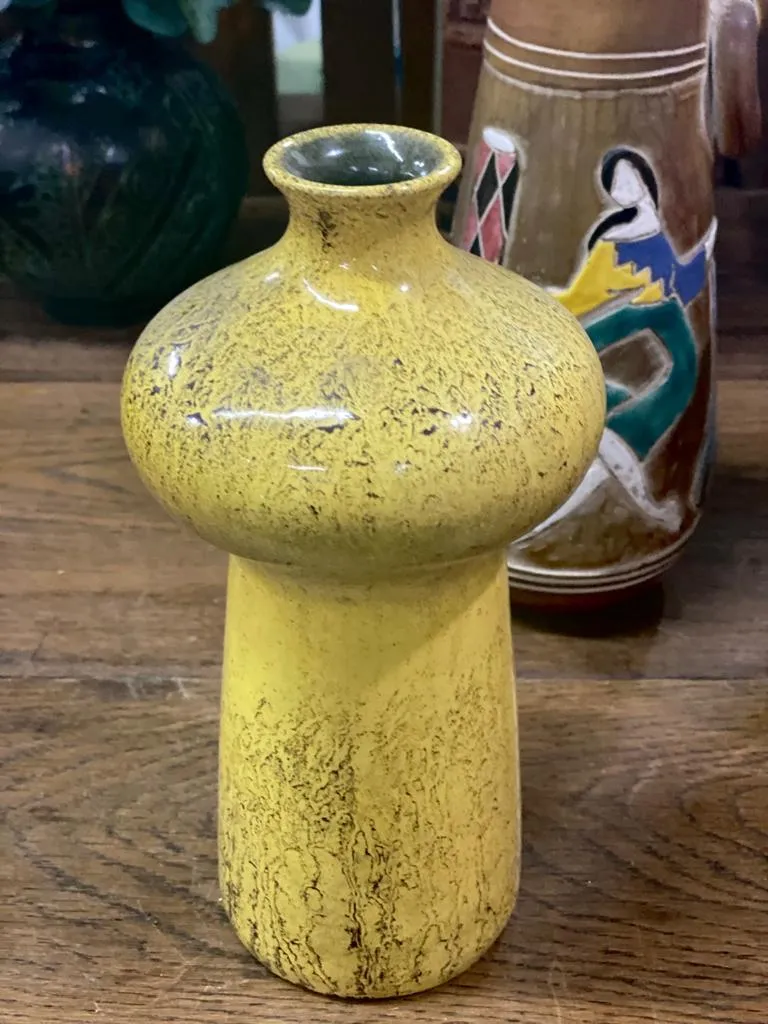 ADORNO BOTELLA CERAMICA AMARILLA  "BCA"