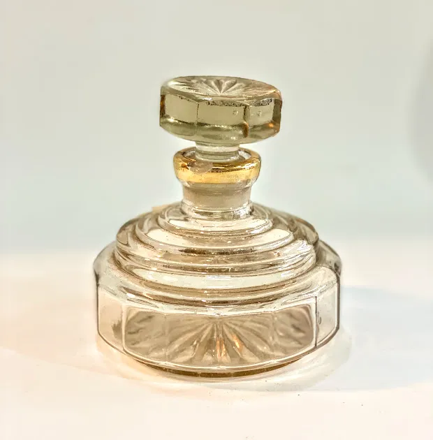 BOTELLON CRISTAL Y ORO ALT 12 CM (BOT009)