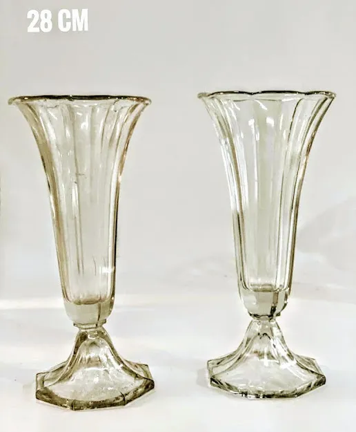 FLORERO CRISTAL ANTIGUO "FCA42" 13 X 28 CM 