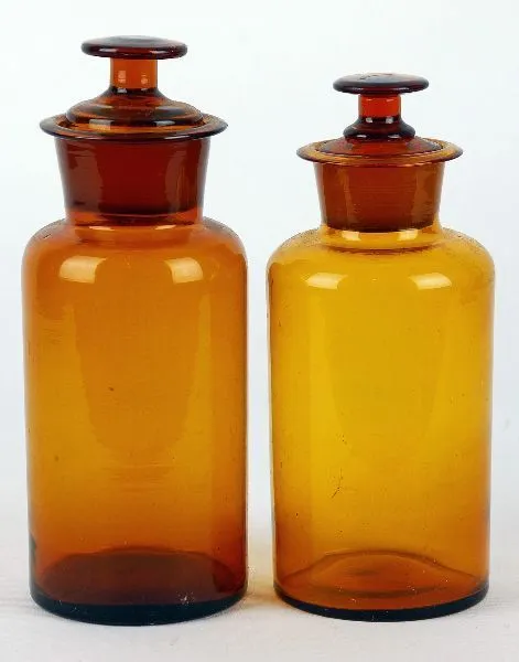 FRASCOS DE FARMACIA CARAMELO  MEDIANO 5X5 X 18 cm