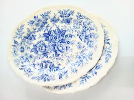 FUENTE OVAL MEDIANA  BLUE & WHITE PRINTEMPS -25 X 20 CM