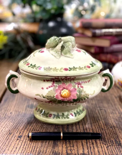 POTICH CERAMICA DECO FLORAL VERDE " PCV"  16X 12 -Alt.18 cm