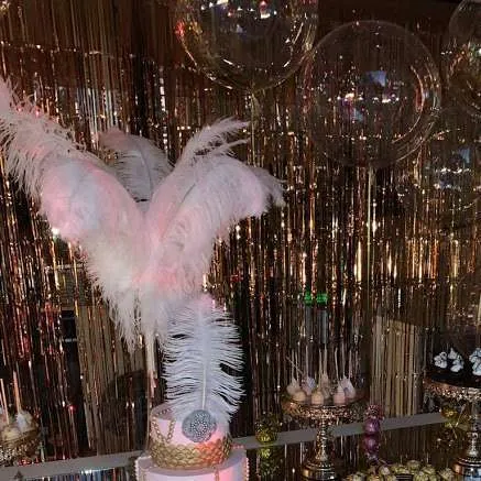 PLUMAS  BLANCAS CHICAS  30 CM