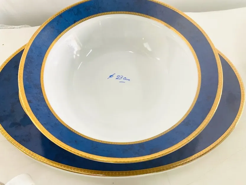 ENSALADERA AZUL Y ORO GURAL - Diam 23 m