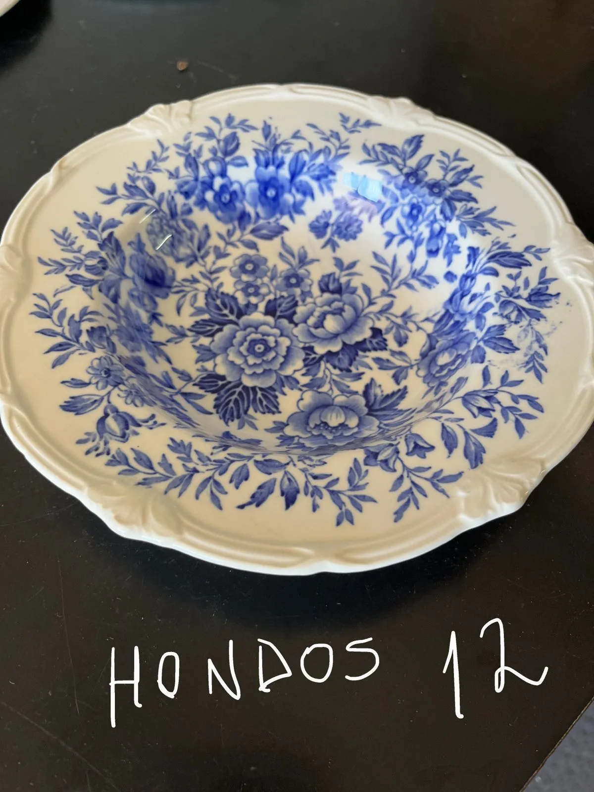 PLATO  HONDO BLUE & WHITE PRINTEMPS