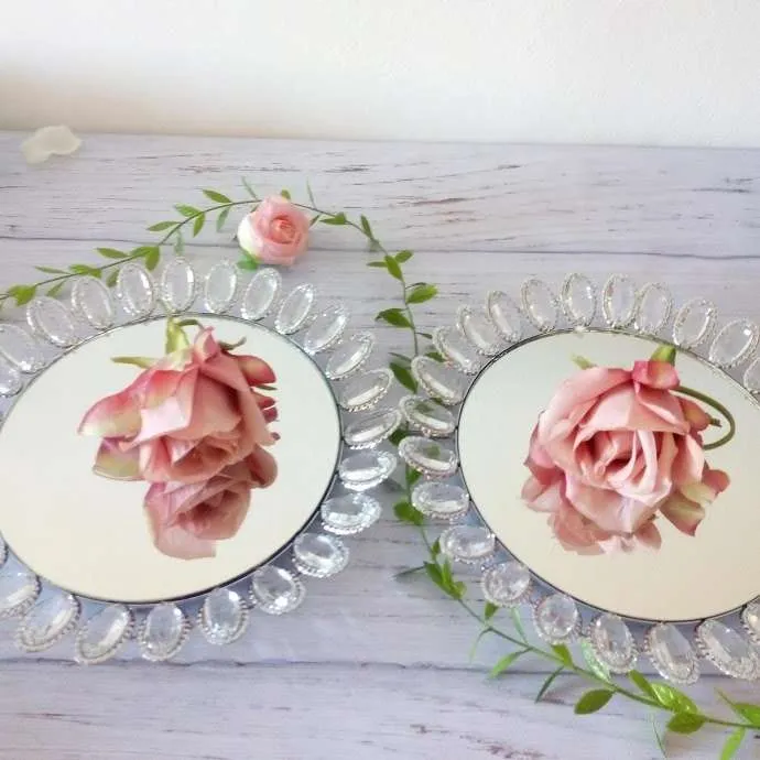 BANDEJA PLATA DIAMANTE  REDONDA -Diam 27 x 3 cm (CP009)