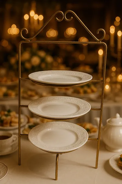 TIROLESA 3 PISOS DORADA  " ALVEAR"  D. 28 X 45 CM ALT.