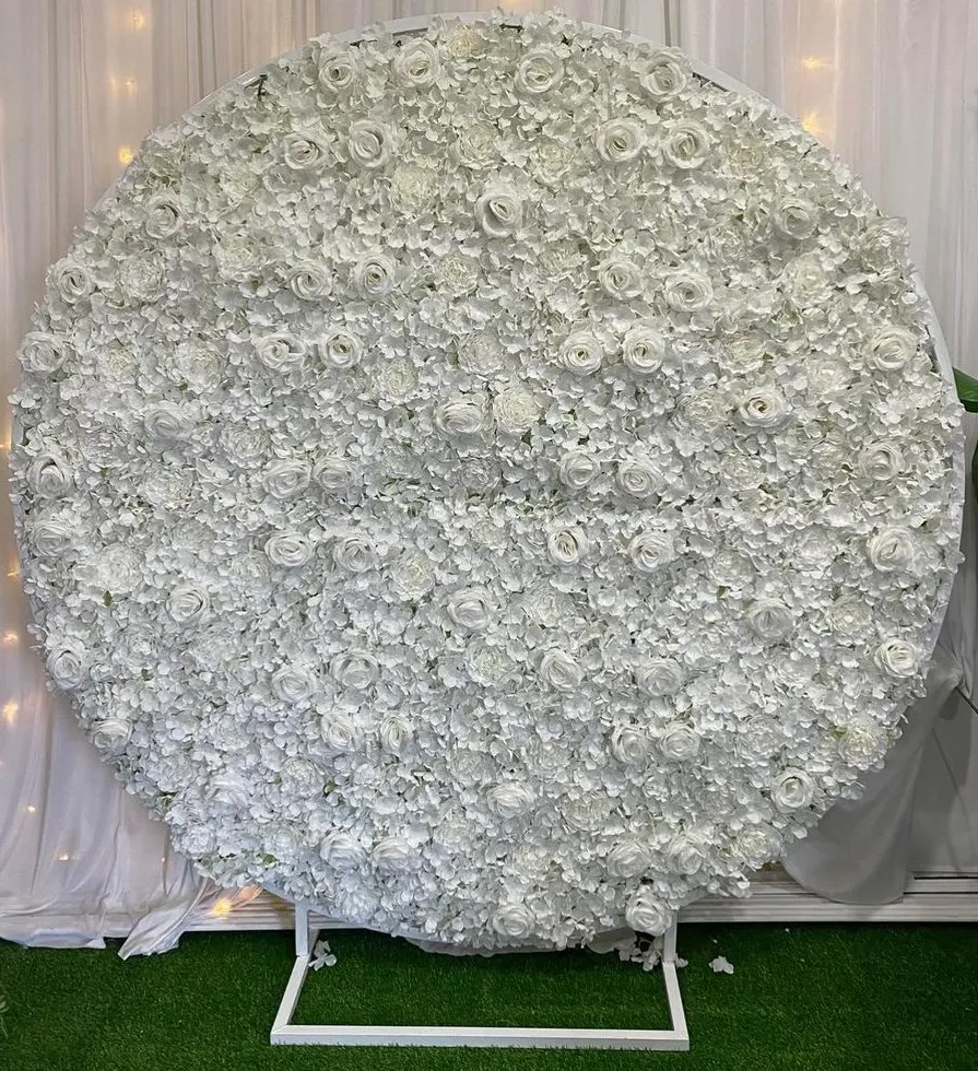 Round White Flower Wall