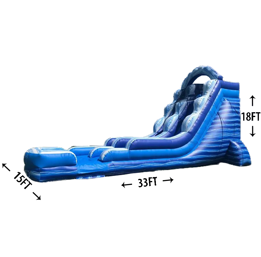 18' Blue Marble Water Slide