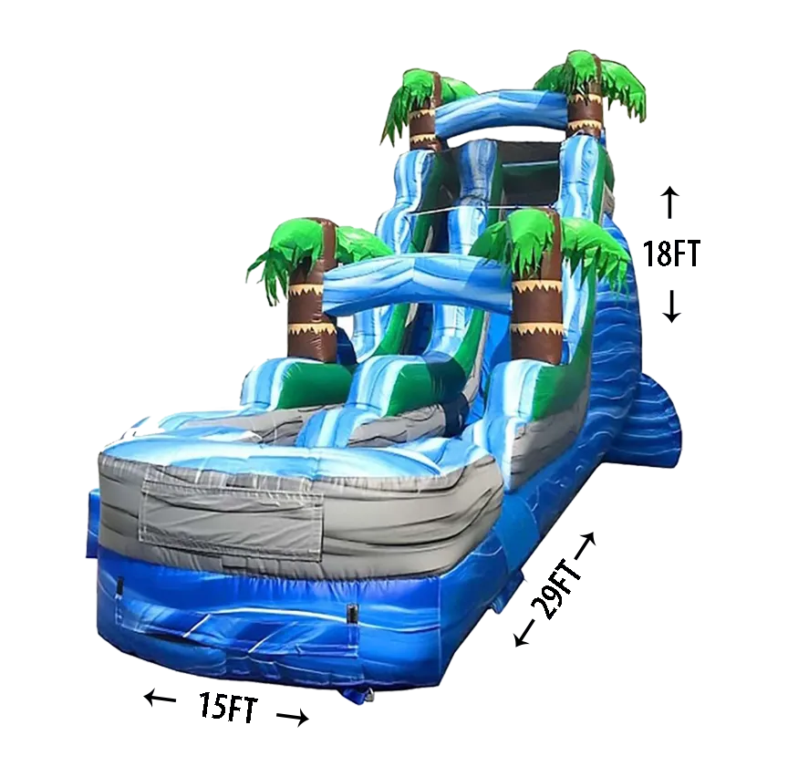 18' Island Water Slide