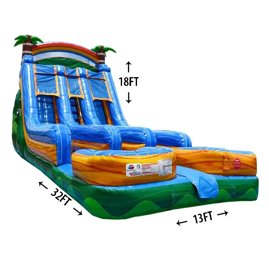 18' Double Splash Slide