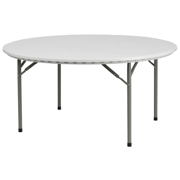 60" x 30" Round Resin Folding Table