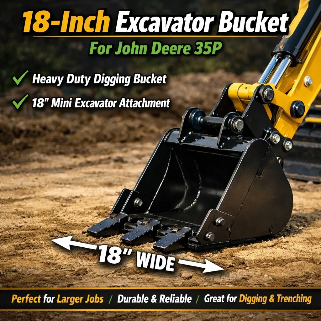John Deere 35P — 18" Smooth Bucket