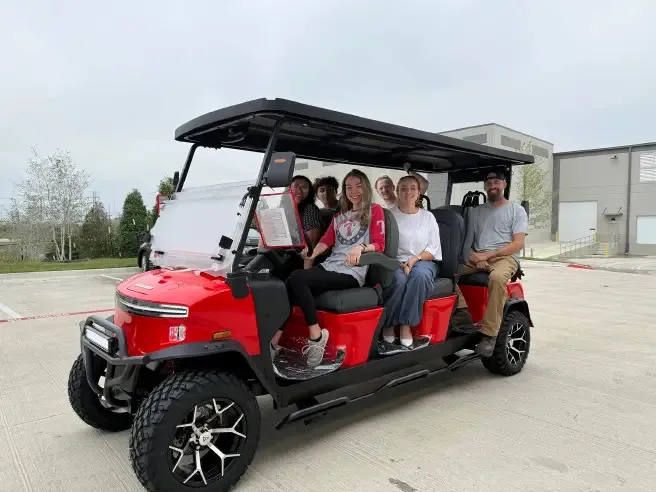 6 Passenger Golf Cart Denago Rover XXL Orange