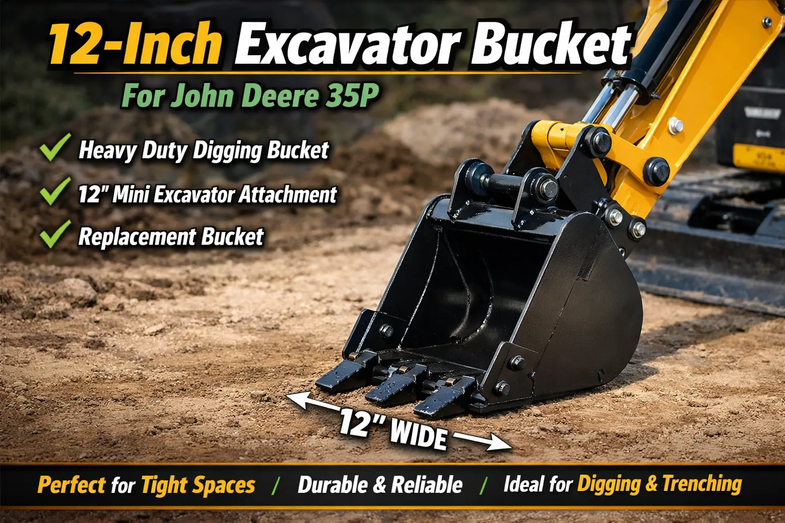 John Deere 35P — 12" Bucket