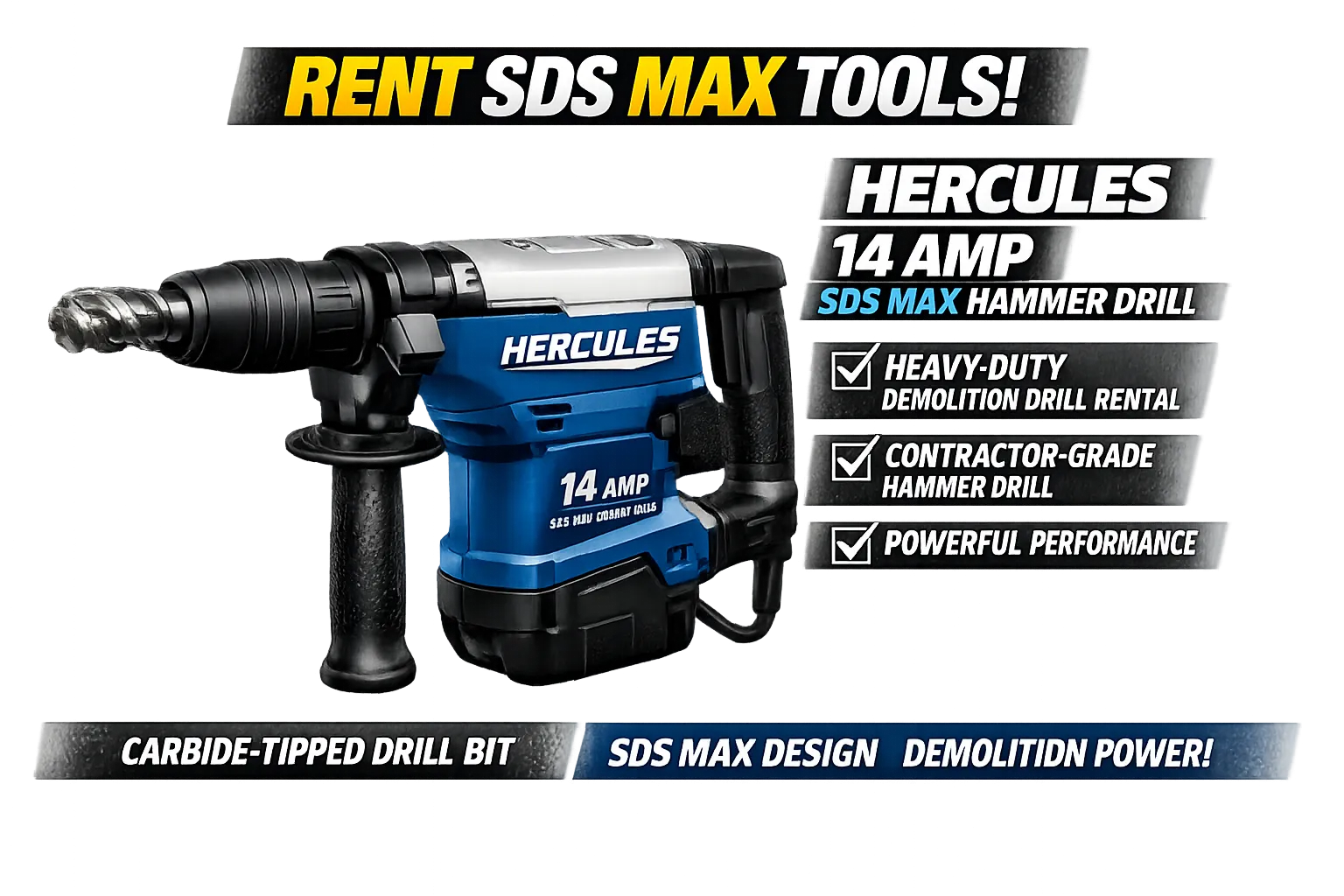Hercules 14 Amp SDS Max Hammer Drill