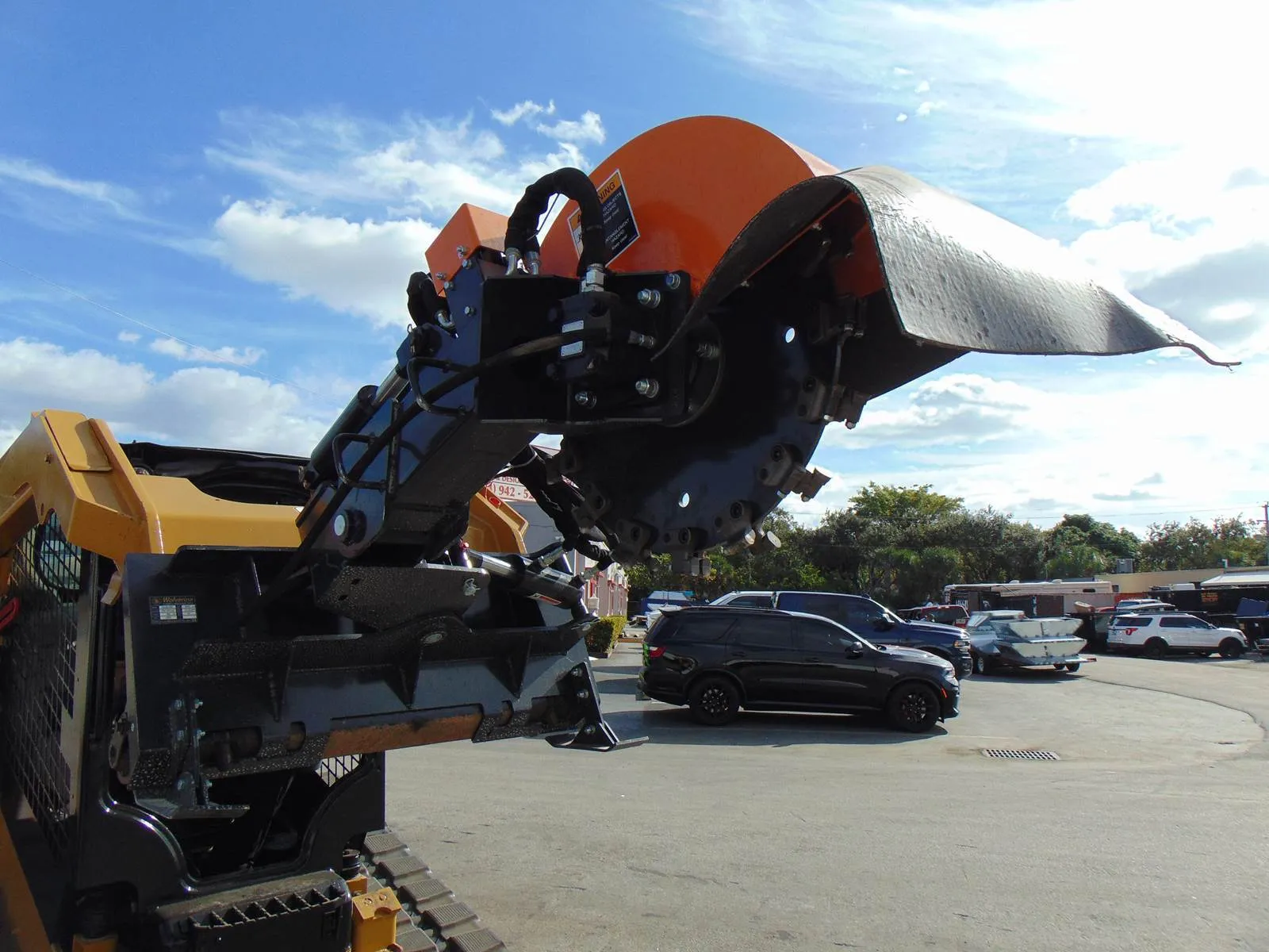 Skid Steer Stump Grinder Hydraulic Swing