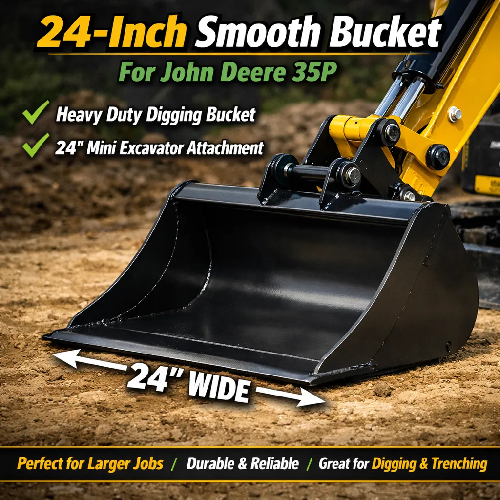 John Deere 35P — 24" Smooth Bucket