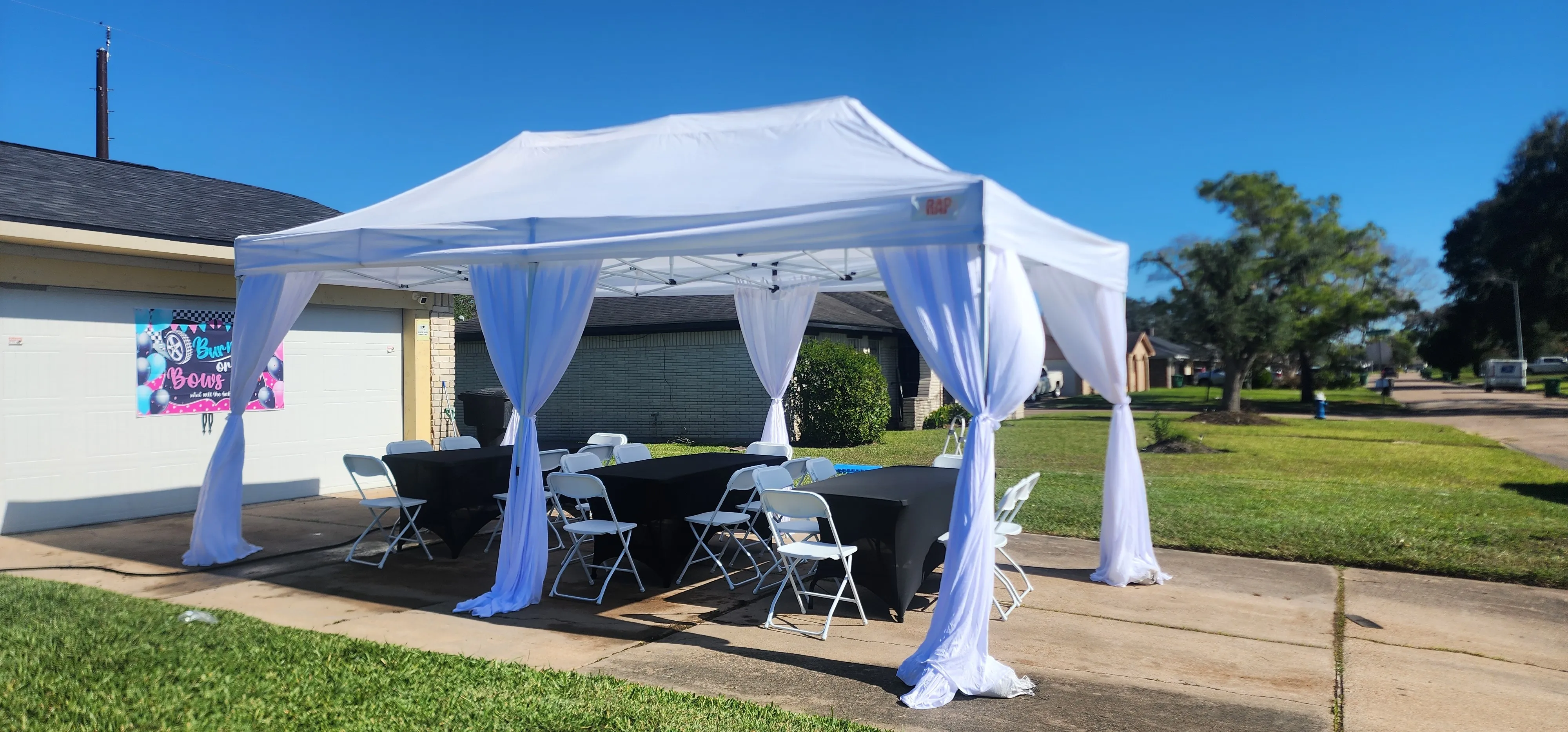 Backyard Tent Party Package – 18 to 24 Guests