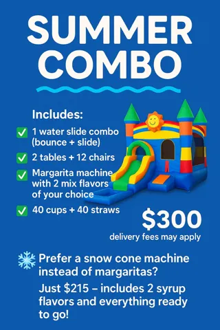 Bounce house slide combo