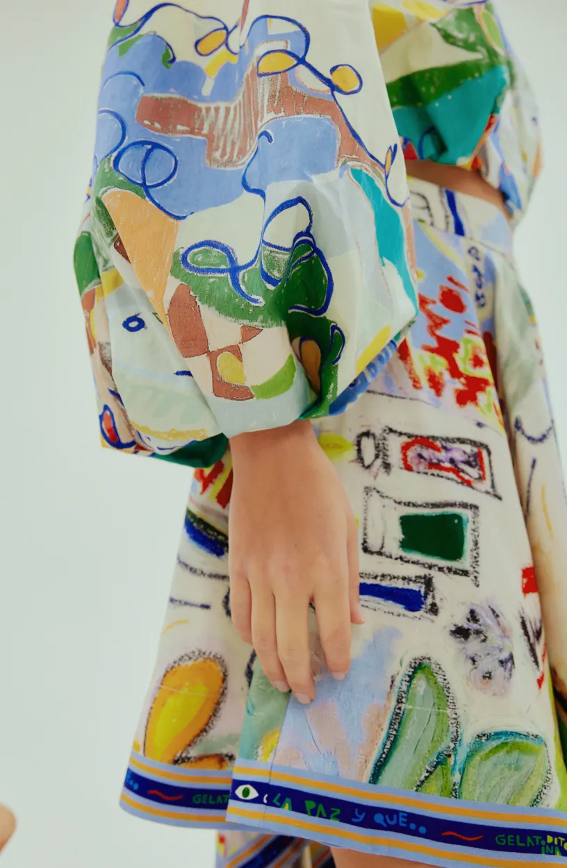 Alémais Nadia Crop Shirt & La Charrasca Ruffle Skirt 