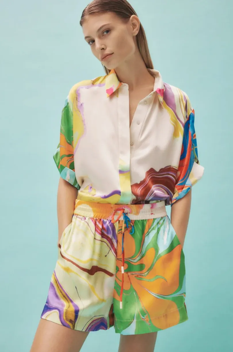 Alémais Luca Silk Set - Shirt and Short