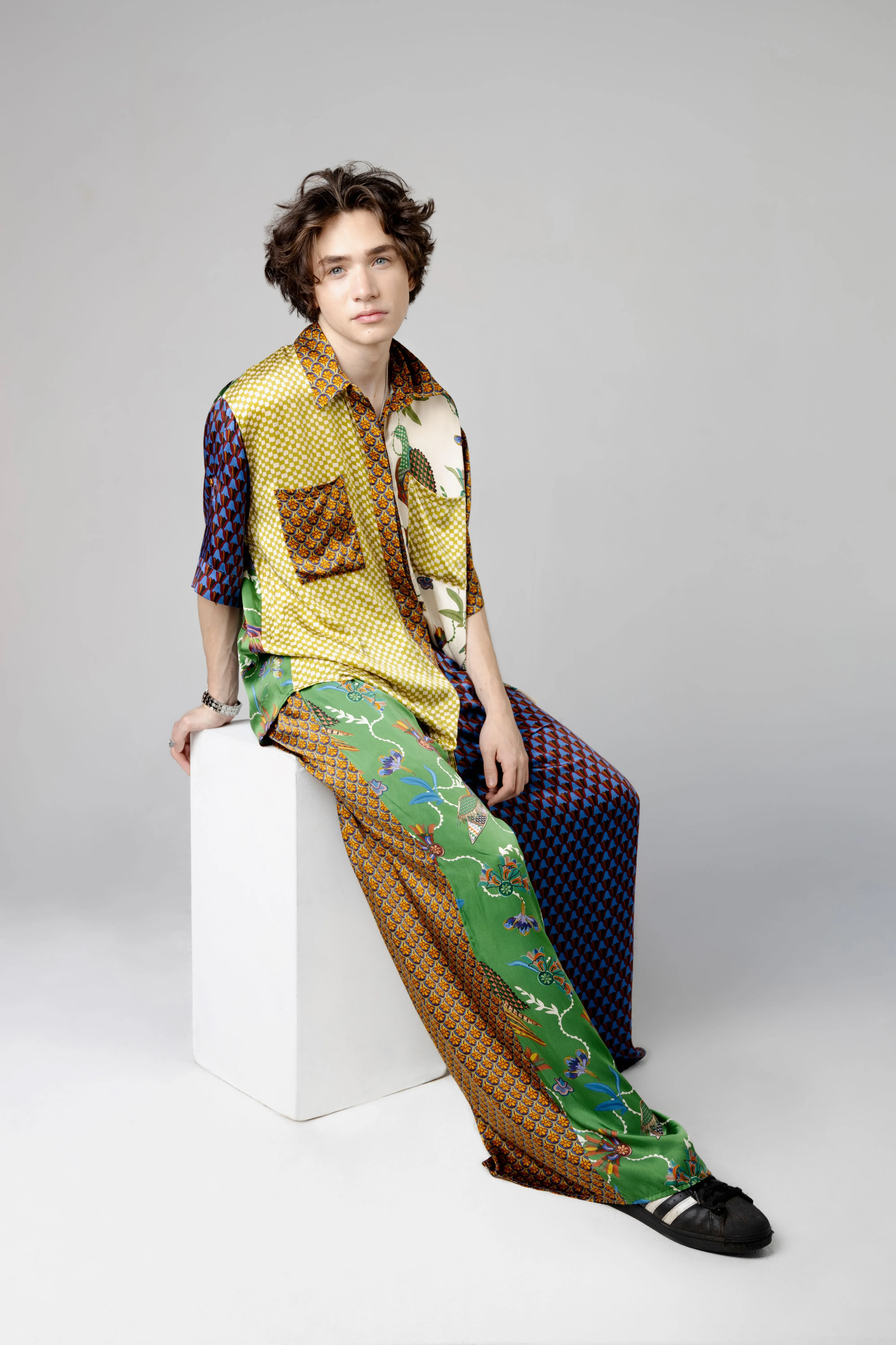 Alémais Birdie Spliced Silk Pant