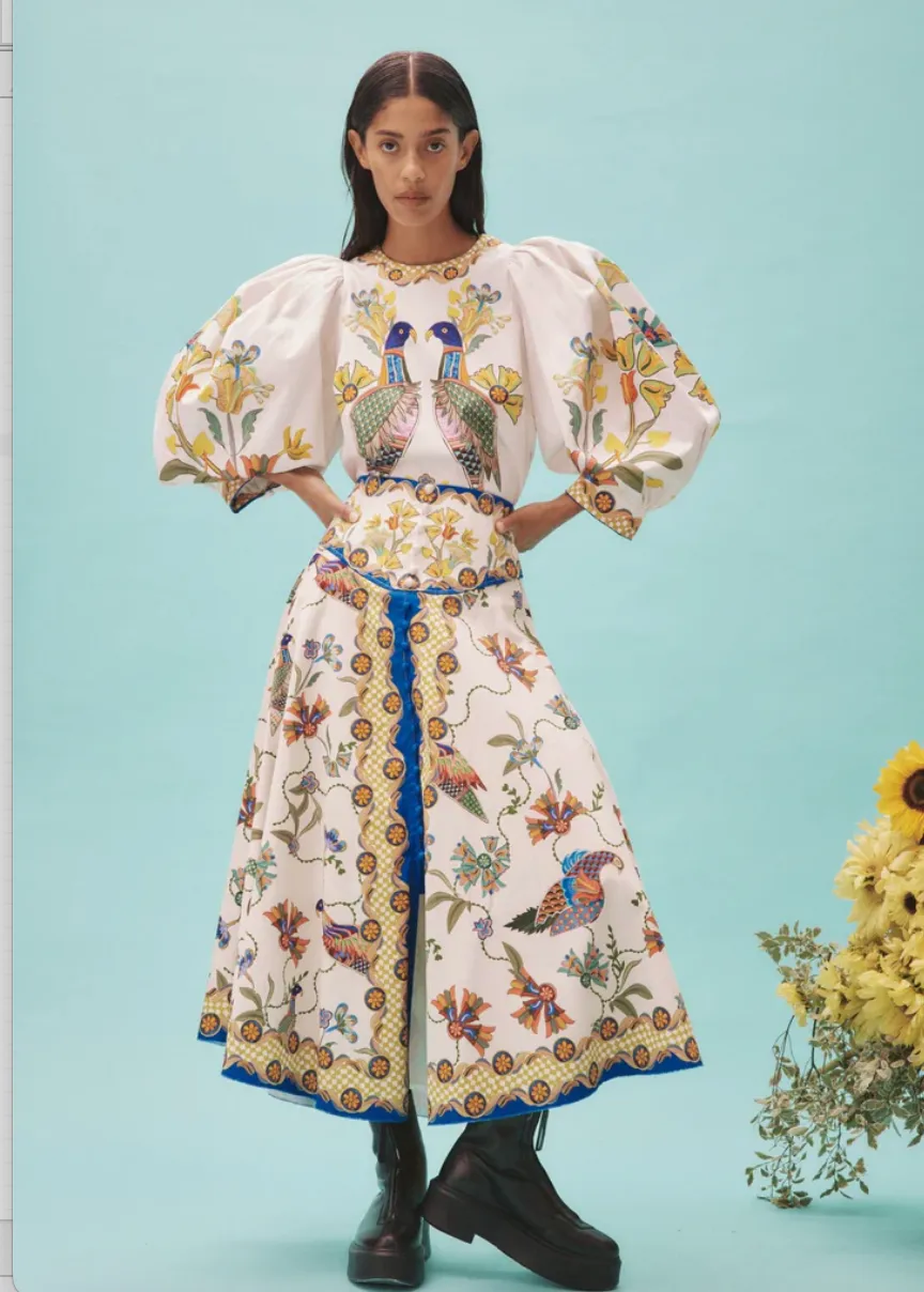 Alémais Effie Puff Sleeve Top Size 10