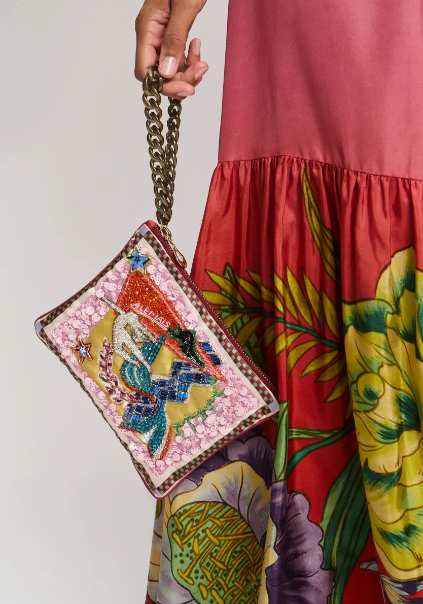 Alémais Lucky Pace Beaded Clutch