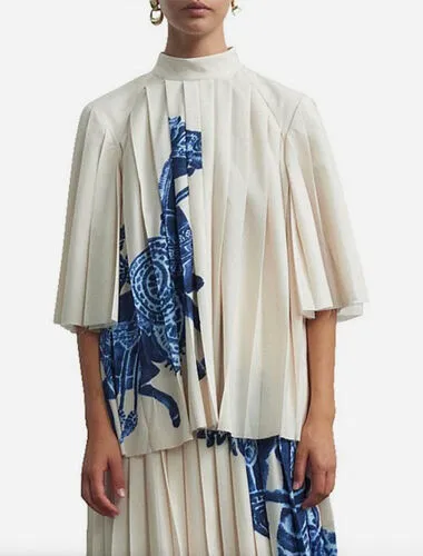 Alémais Rider Pleated Set - Blouse and Skirt