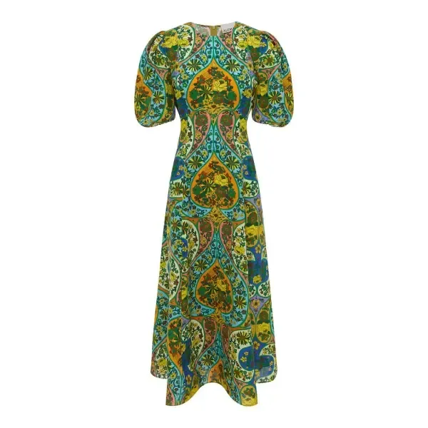 Alémais Sofie Puff Sleeve Midi 