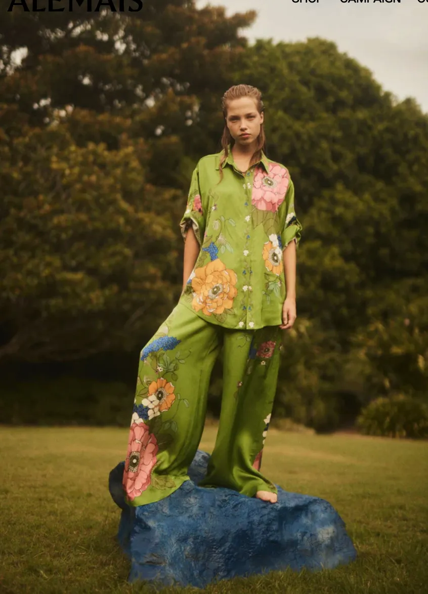 Alémais Olivia Shirt and Pant Set Size 14