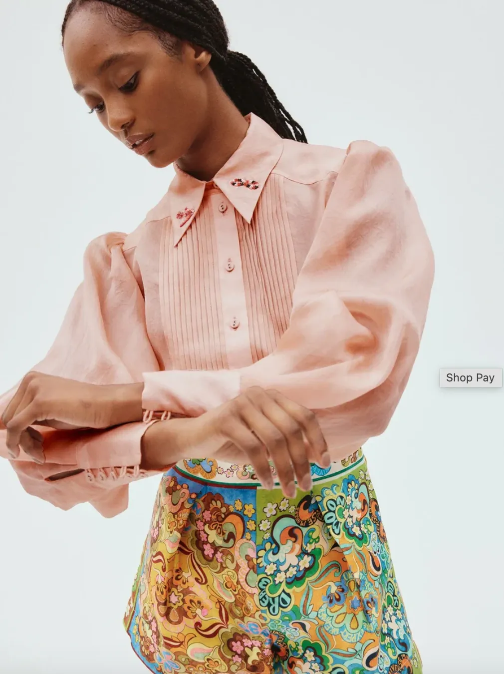 Alémais Zelda Silk Embellished Blouse 