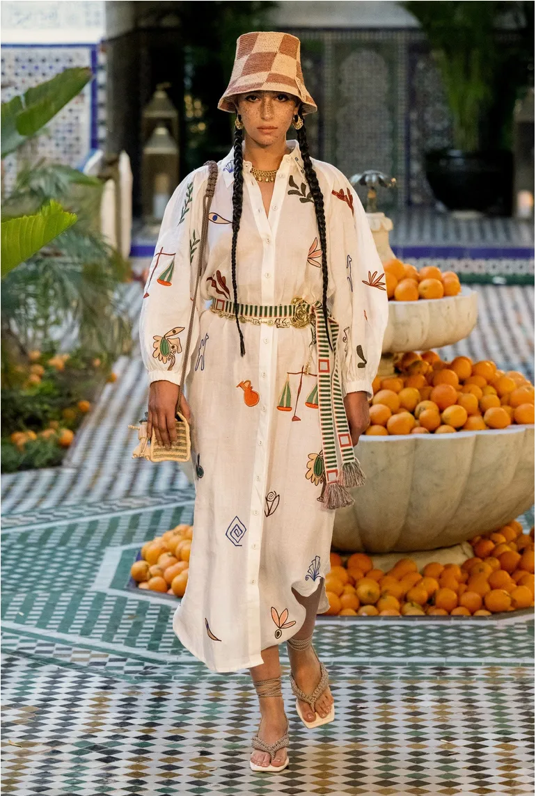 Alémais Mina Embroidered Shirtdress