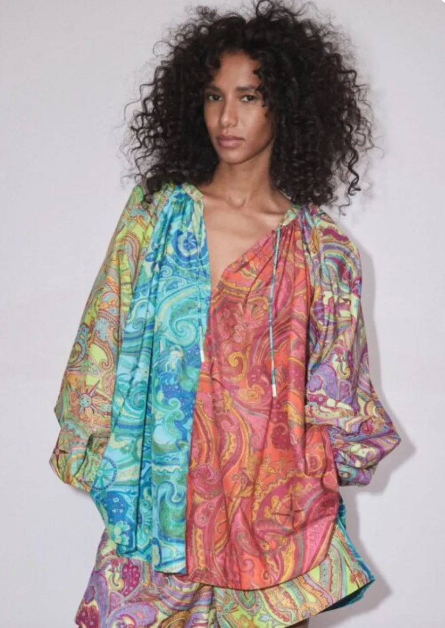 Alémais Ceto Spliced Silk Shirt