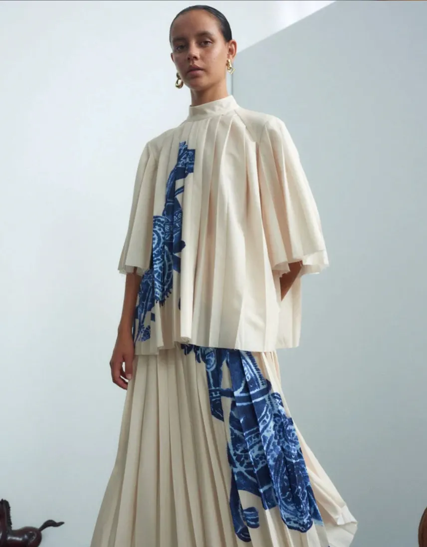 Alémais Rider Pleated Blouse Size 10