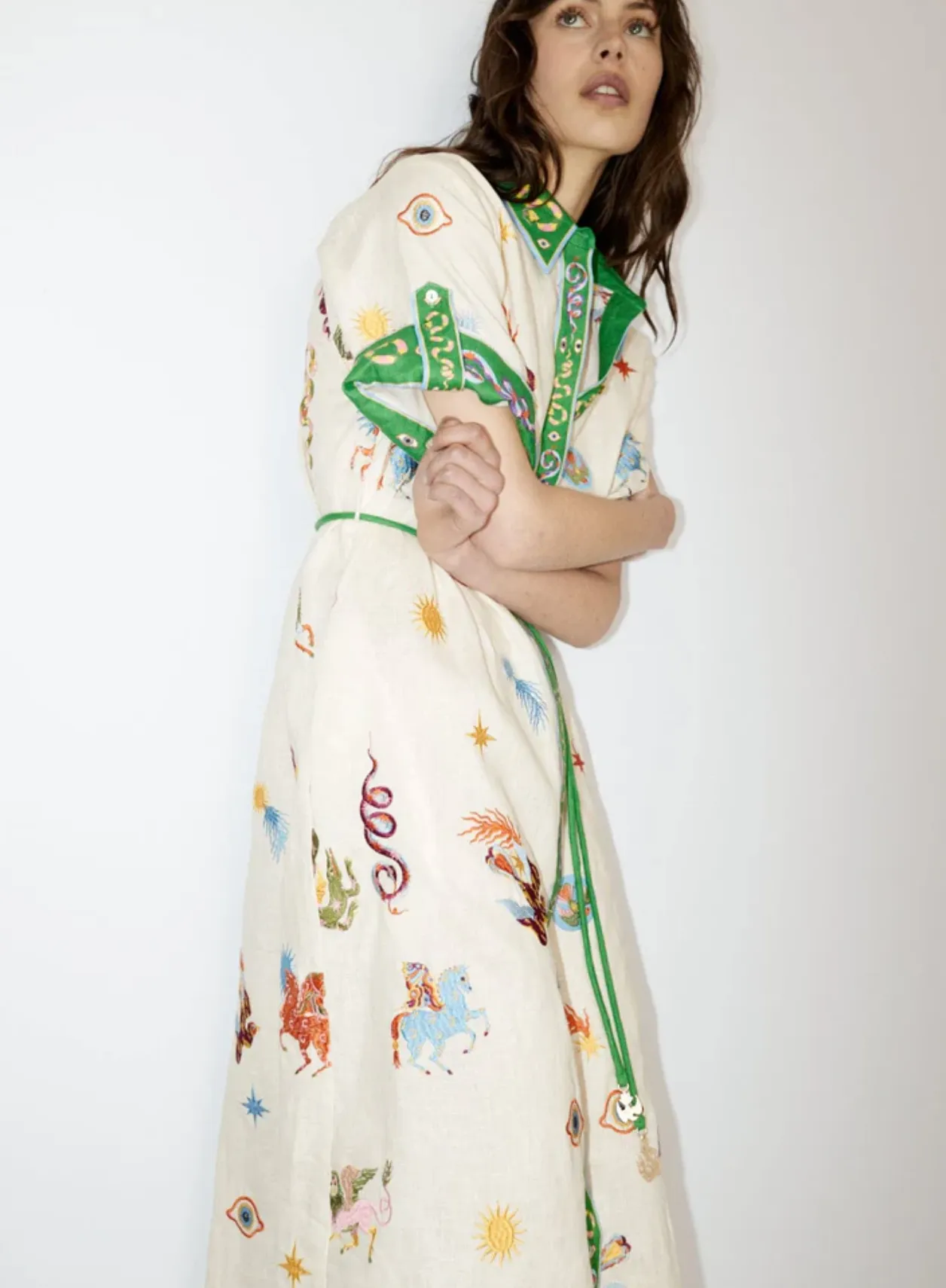 Alémais Seeker Embroidered Shirtdress