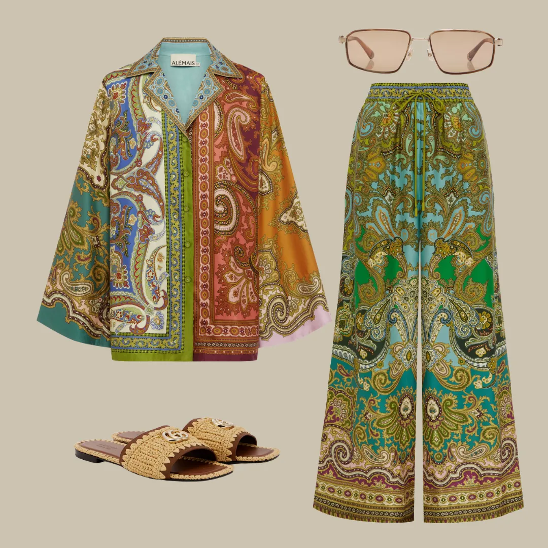 Alemais Clemenza Silk Set - Shirt and Pant