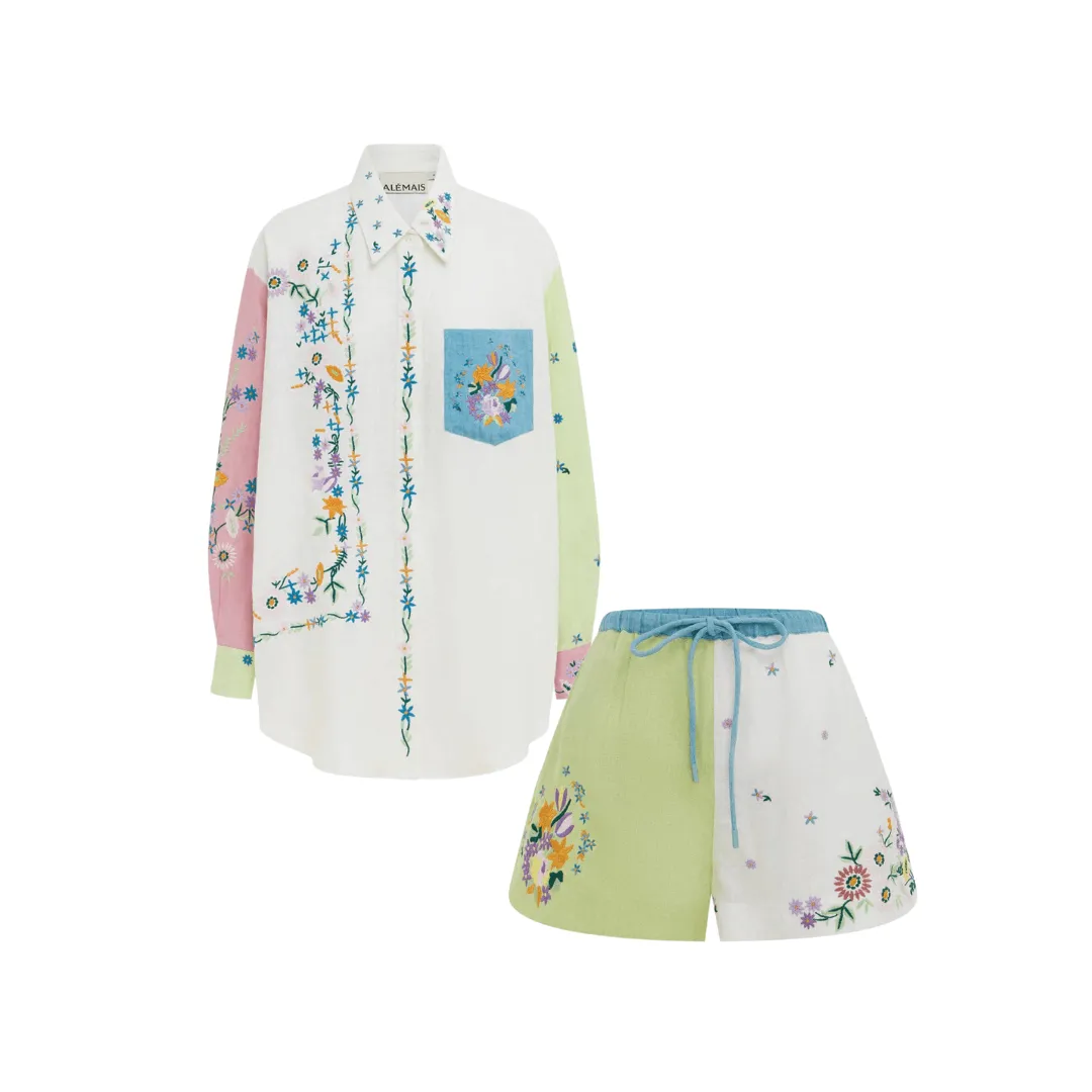 Alémais Willa Embroidered Set - Shirt and Short