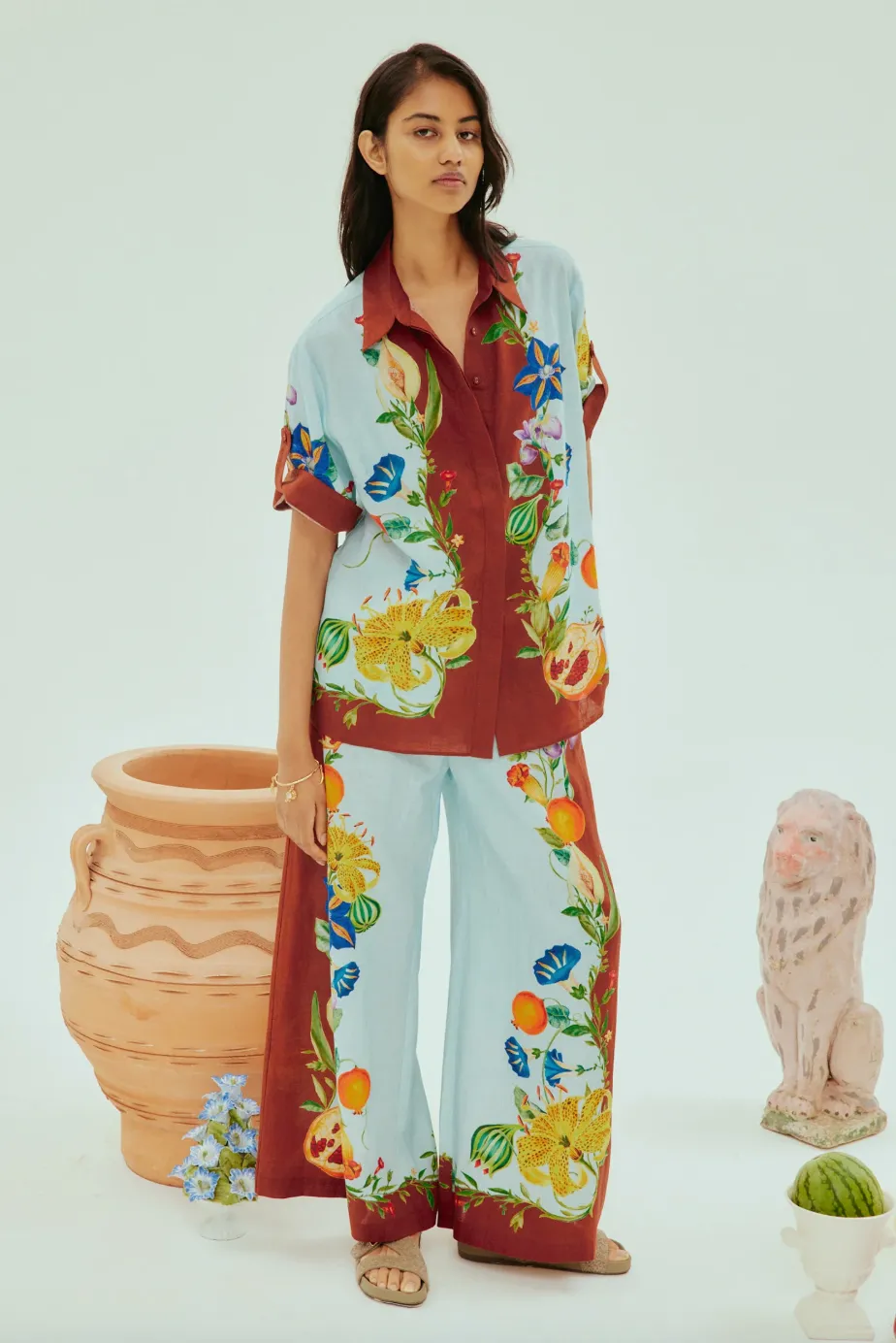 Alémais Dahlia Floral Set - Shirt & Pant