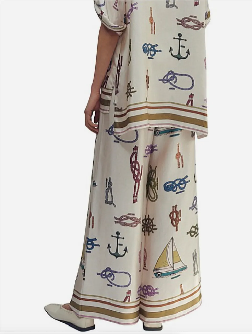 Alémais Ships Ahoy Silk Pant