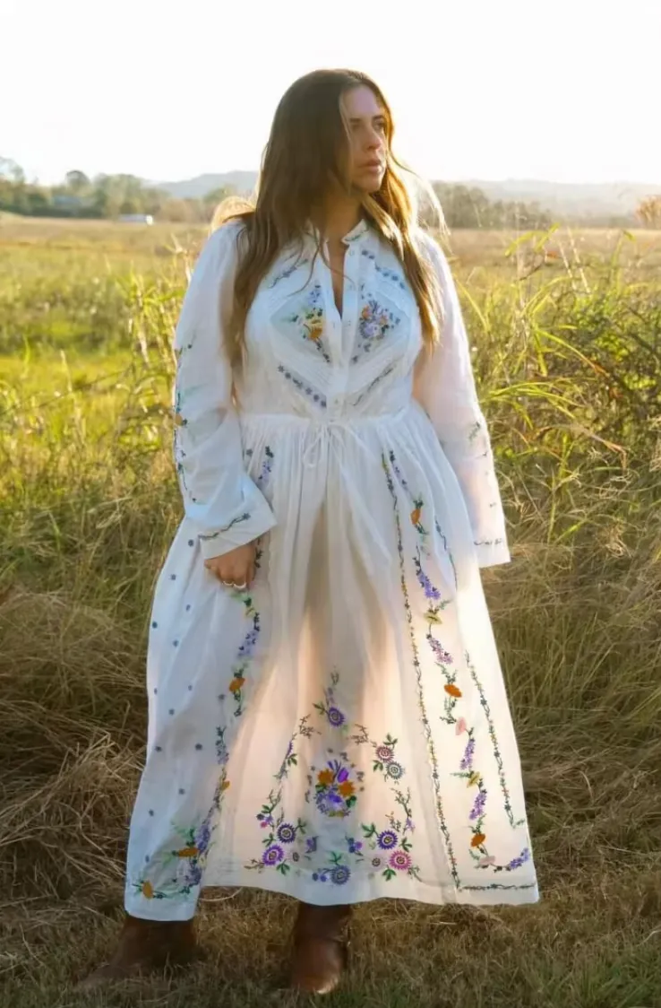 Alémais Willa Embroidered Shirtdress