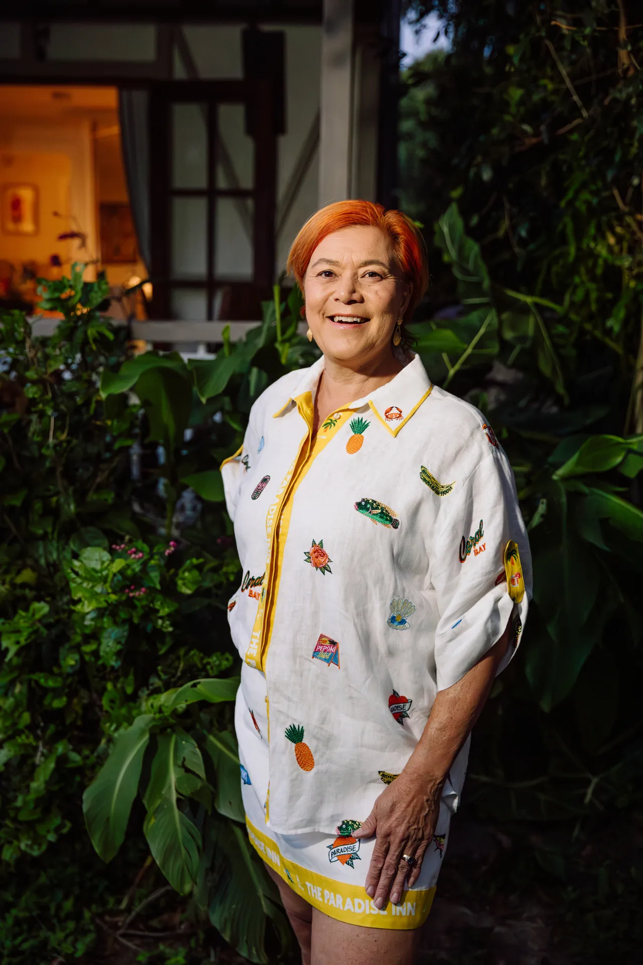 Alémais Blue Marlin Embroidered Set - Shirt and Skirt