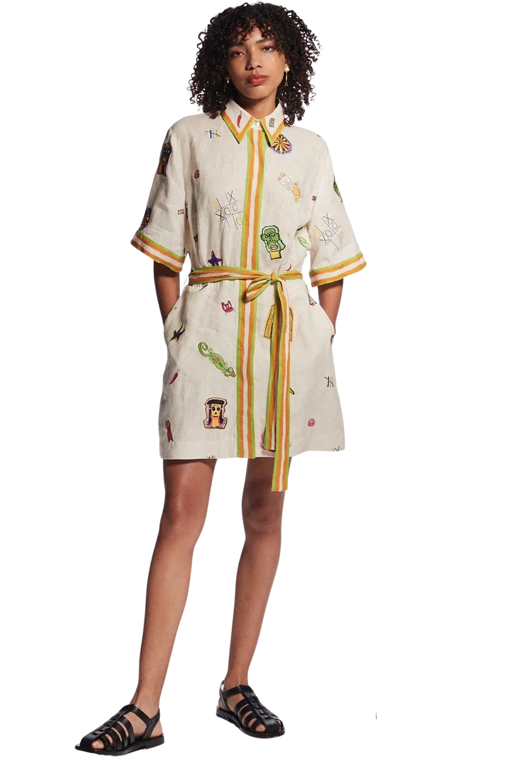 Alémais Checkers Embroidered Mini 