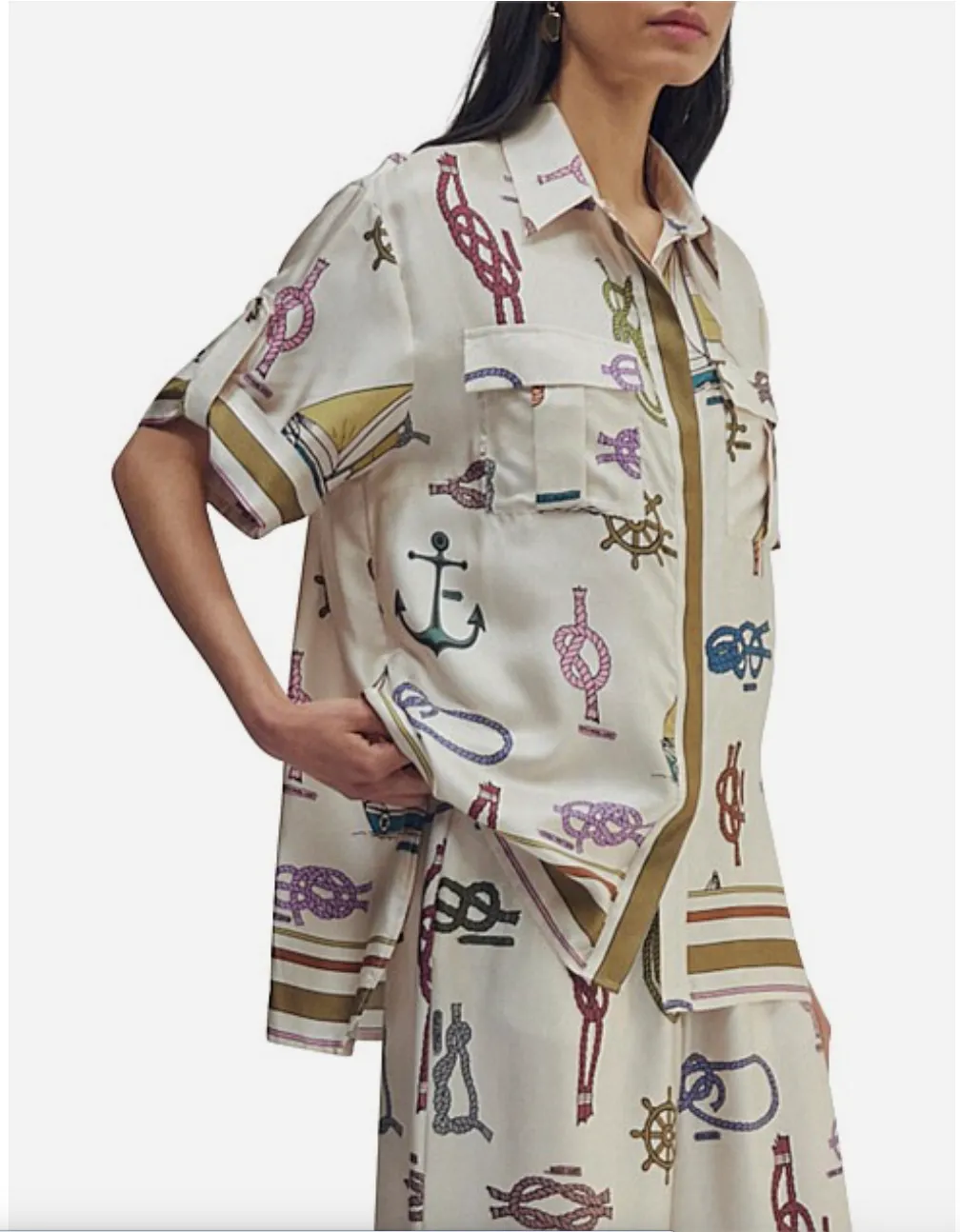 Alémais Ships Ahoy Silk Set - Shirt and Pant