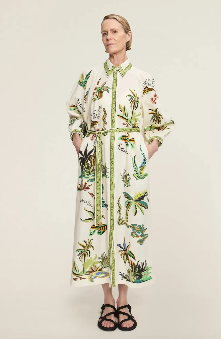 Alémais Day Dream Linen Shirtdress