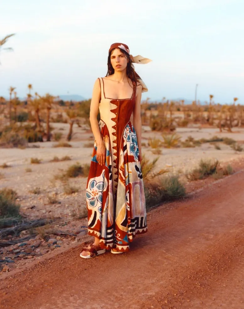 Alémais Michelle Square Neck Midi