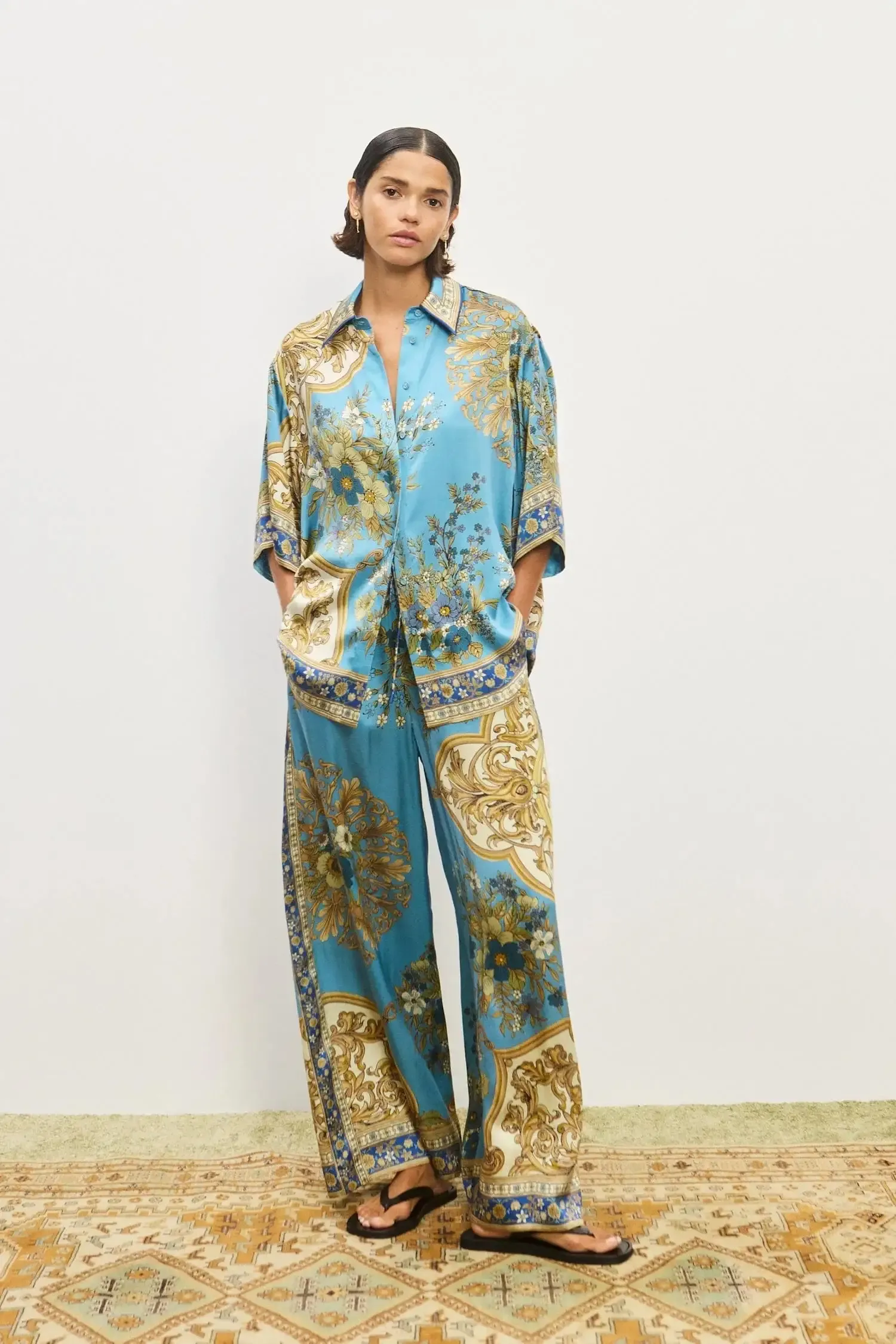 Alémais Cassie Silk Set - Shirt and Pant