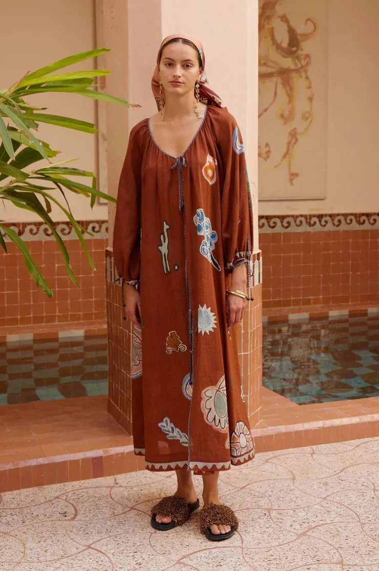 Alémais Laurence Tie Front Shirtdress 