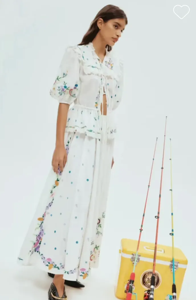 Alémais Willa Embroidered Skirt